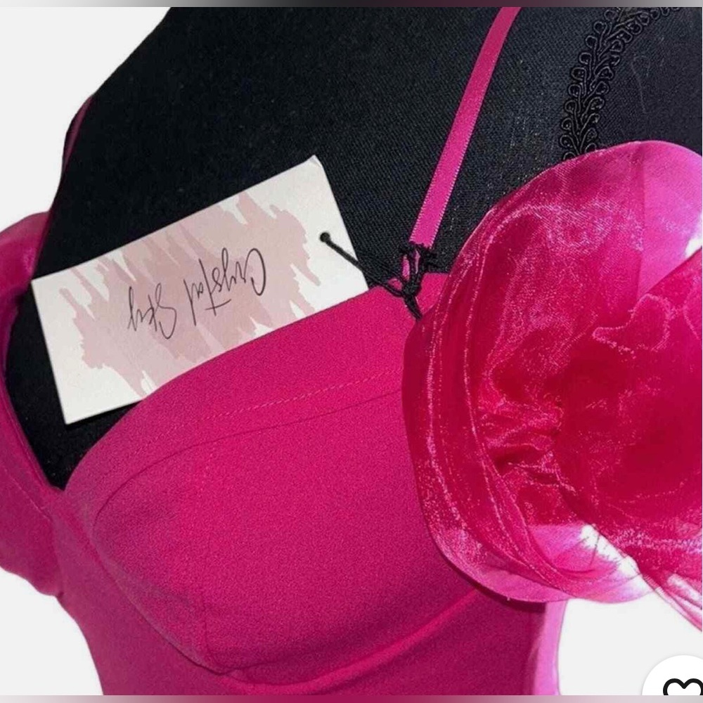 Crystal Sky Ruffle Sleeve Crop Top - Picture 5 of 6